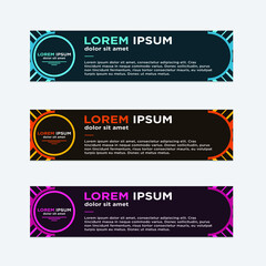 abstract geometric web design banner template