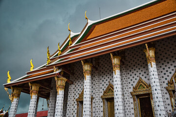 Wall Mural - Ordination Hall at Temple of Dawn, Wat Arun is a buddhist temple and derives its name from the Hindu god Aruna often personified as the radiations of the rising sun