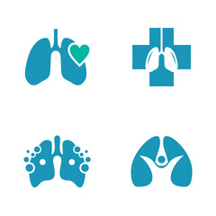 Poster - Lung Health care logo design template