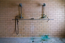 Set Of Showers Inside An Abandoned Asylum