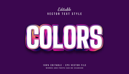Wall Mural - bold colorful text style effect with embossed effect