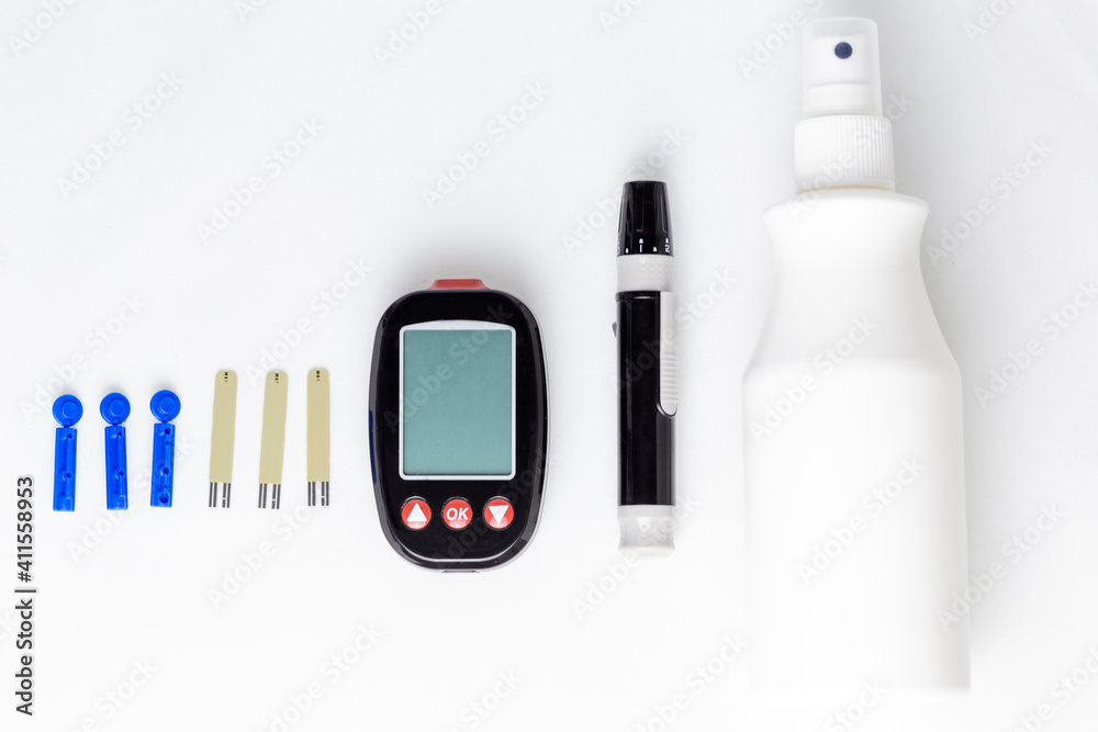Needs for measuring glycemia in diabetics Glucometer strips blue Needs for measuring glycemia in diabetics Glucometer strips blue