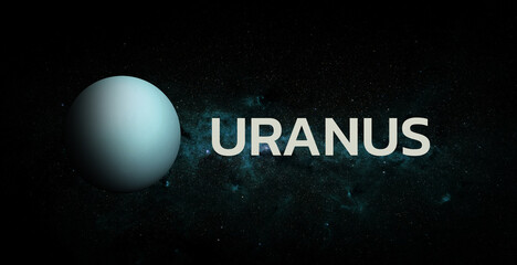 Wall Mural - uranus on space background. elements of this image furnished by nasa.