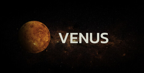 Wall Mural - venus on space background. elements of this image furnished by nasa.