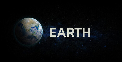 Wall Mural - planet earth with sunrise on space background. elements of this image furnished by nasa.
