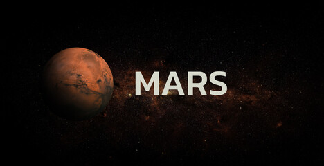 Wall Mural - mars on space background. elements of this image furnished by nasa.