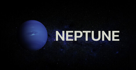 Wall Mural - Neptune on space background. Elements of this image furnished by NASA.