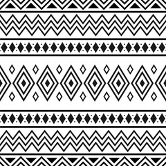 Wall Mural - Black and white tribal ethnic pattern with geometric elements, traditional African mud cloth, tribal design. fabric or home wallpaper design