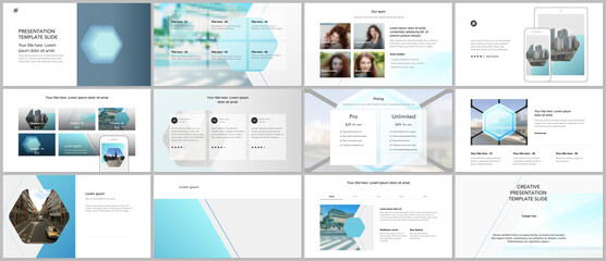 Wall Mural - presentation design vector templates, multipurpose template for presentation slide, flyer, brochure 