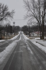 Wall Mural - Snowy Street