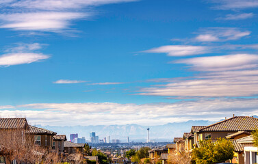 Las Vegas looking from nearby  residential area.