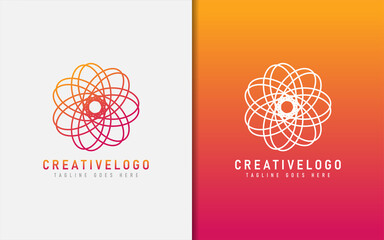 Poster - Abstract Creative Logo Design Based From Circular Round Lines. Geometric Colorful Lines Symbol. Vector Logo Illustration.