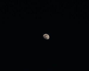 Mesmerizing shot of a moon in the dark sky