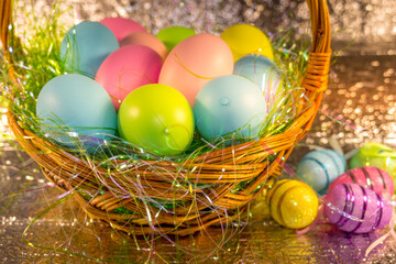 Colorful Easter eggs for Easter holiday