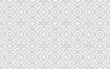 Complex Geometric Volumetric Convex 3D Pattern For Wallpapers, Presentations, Websites. Ethnic Embossed White Background In Traditional Oriental Style.