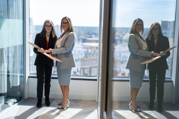 Office employees having a meeting