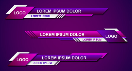 Poster - Modern stylish lower third banner template design. Graphic set of Broadcast News Lower Thirds Banner for Television. Vector video headline title. Vector illustrator