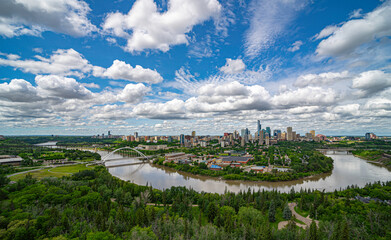 Panorama of the city.  Taken in Edmonton, Alberta, Canada. 