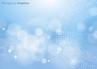 Abstract blue background. Vector graphics. Information and communication image.