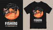 Fishing t shirt design vector. T-shirt design for print. t shirt design for fishing. Fishing silhouette. cool outdoor t shirt designs. Graphic tee shirt design sublimation