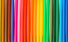 Multicolored Markers Or Felt-tip Pens