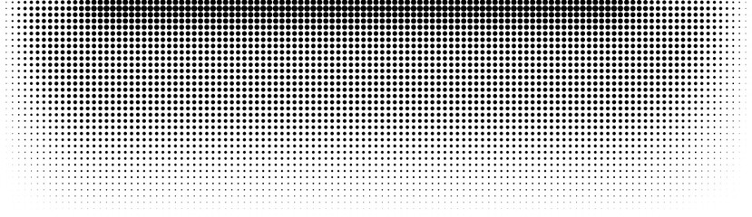Poster - Halftone in abstract style. Geometric retro banner vector texture. Modern print. White and black background. Light effect