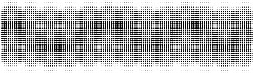 Poster - Halftone in abstract style. Geometric retro banner vector texture. Modern print. White and black background. Light effect