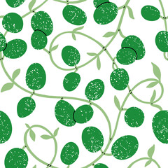 Poster - Wax plant liana, vector pattern