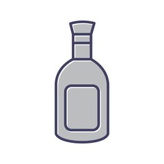 Sticker - Unique Drink Bottle Line Vector Icon