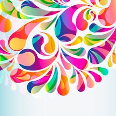 Aufkleber - Abstract colorful arc-drop background. Vector.
