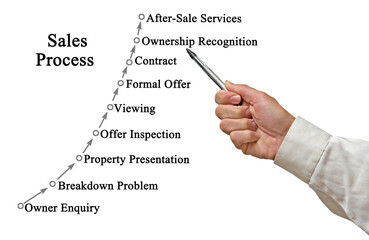 Canvas Print - Nine Components of Sales Process