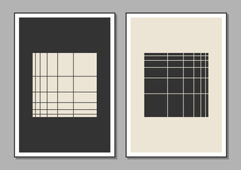 Set of minimal 20s geometric design posters