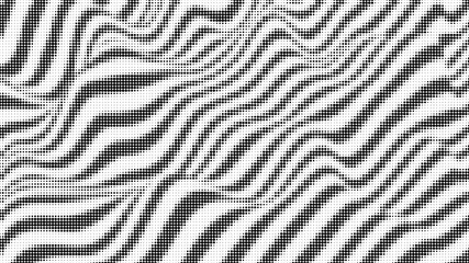 Aufkleber - Halftone. Comic wavy pattern. Abstract dotted radial background. Texture of black dots. Gradient background. Vector illustration.
