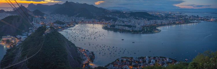 Wall Mural - night city of Rio de Janeiro.