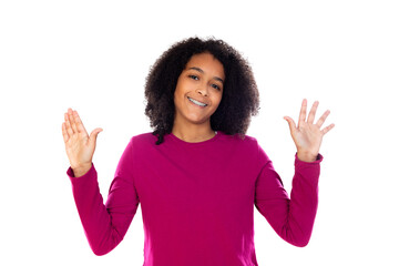 Wall Mural - Portait of a teenage with afro hair