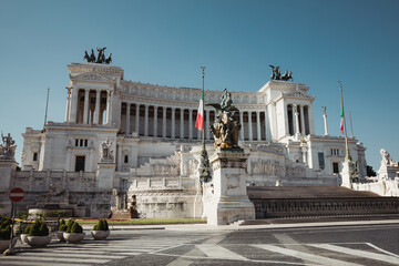 Wall Mural - Panoramic front view of museum the Vittorio Emanuele II Monument (Vittoriano)