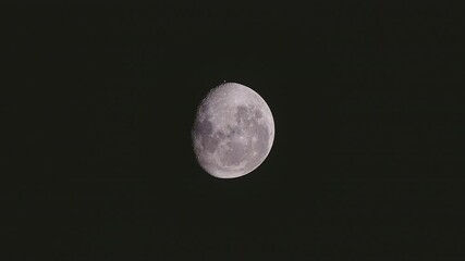 Wall Mural - an amazing astronomical event, moon surface covers planet mars awe night sky view with an advanced a