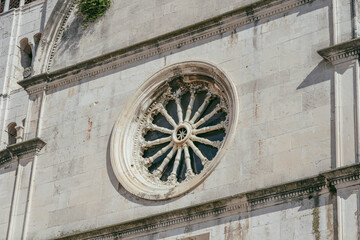 Wall Mural - Rose or Catherine window, St Mary's Church, Crkva svete Marije, in Zadar, Dalmatia, Croatia