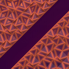 Leinwandbilder - 3d rendering geometric pattern of randomly spaced triangles. Web template with place your text. Abstract illustration