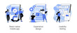 © Visual Generation - Mobile app development process abstract concept vector illustration set. React native mobile app, experience design, usability testing, user interface, software architecture abstract metaphor.