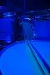 Drums in concert - on stage - in LED lights
