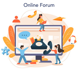 Poster - Call center online service or platform. Idea of customer service
