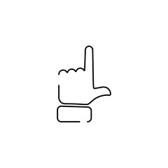 Sticker - Abstract flat style line icon hand emoji emoticon direction