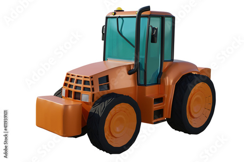 Orange machinery tractor © erllre