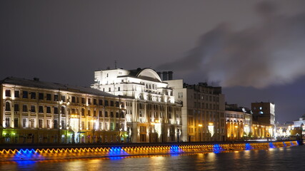 Wall Mural - night city street