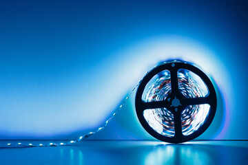 led strip blue light roll