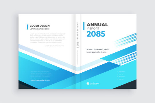 Brochure background with geometric shapes, book cover template.
