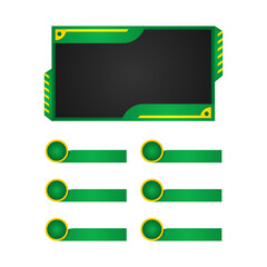 Fototapete - Green streaming panels overlay design template vector