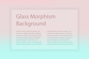 Poster - Abstract gradient background. Transparent frame in glass morphism style
