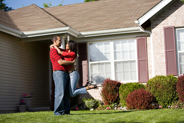 Wall Mural - Home: Couple Excited with New Home